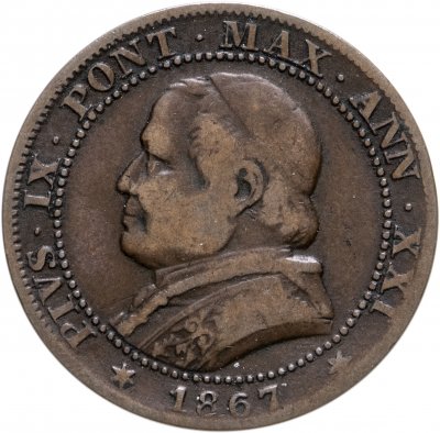 купить Папская область 1 сольдо (soldo) 1867