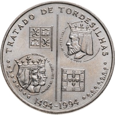 купить Португалия 200 эскудо (escudos) 1994 500 лет с момента заключения Тордесильясского договора