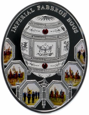 купить Остров Ниуэ 2 доллара 2012 "Яйца Фаберже. 200 лет войне 1812" в футляре