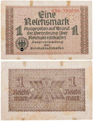 купить Германия, Третий Рейх 1 рейхсмарка 1939-1945