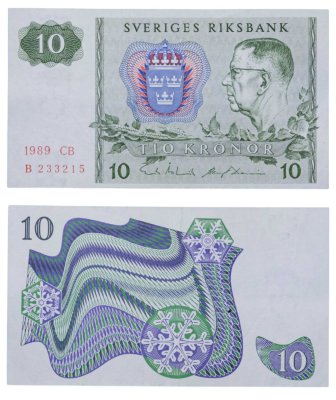 купить Швеция 10 крон 1989