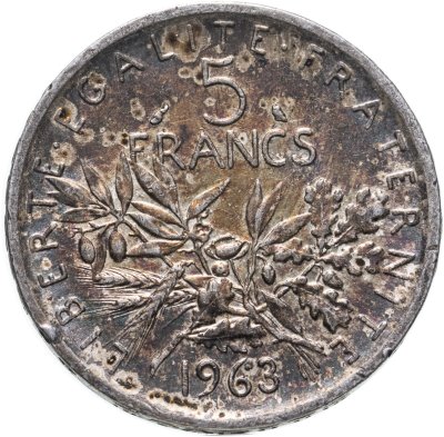 купить Франция 5 франков (francs) 1963