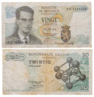 купить Бельгия 20 франков 1964 год