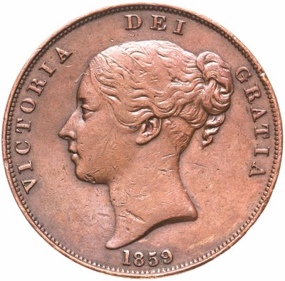купить Великобритания 1 пенни (penny) 1859