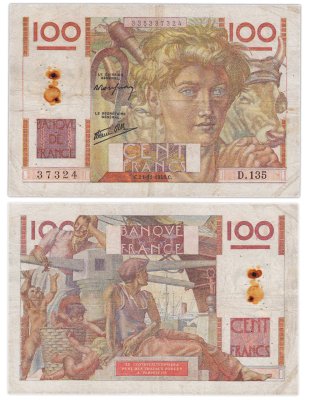 купить Франция 100 франков 1946