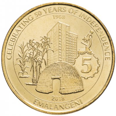 купить Свазиленд 5 эмалангени (emalangeni) 2018 "50 лет независимости"
