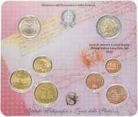 Купить Италия 2005 официальный годовой набор евро из 8 монет в буклете