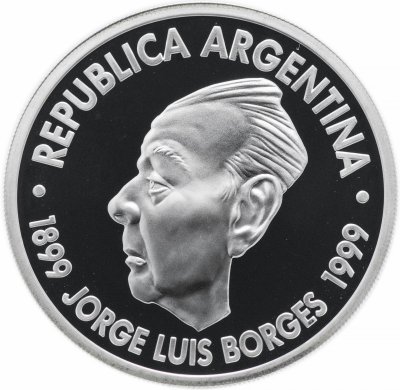 купить Аргентина 1 песо 1999 Proof Боргес