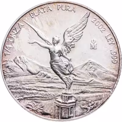 купить Мексика 1/4 унции либертад (onza libertad) 2002 Серебряная инвестиционная монета "Свобода".