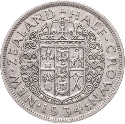 купить Новая Зеландия 1/2 кроны (crown) 1934