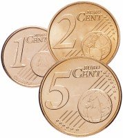 купить Нидерланды набор монет от 1 до 5 евро центов 2005 (3 штуки)