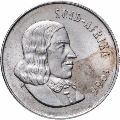 купить ЮАР 1 ранд (рэнд, rand) 1966 Надпись на языке африкаанс - "SUID-AFRIKA"