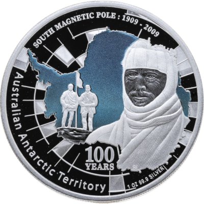 купить Австралия 1 доллар (dollar) 2009 Proof Австралийская антарктическая территория - Южный магнитный полюс в подарочном футляре