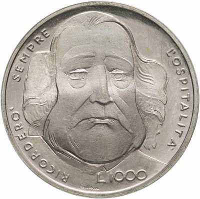 купить Сан-Марино 1000 лир (lire) 1982 100 лет со дня смерти Джузеппе Гарибальди