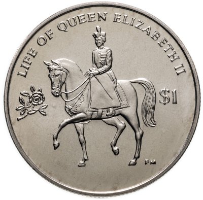 купить Британские Виргинские острова 1 доллар 2011 "Жизнь Королевы Елизаветы II - на лошади"