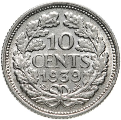 купить Нидерланды 10 центов (cents) 1939