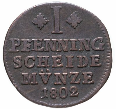 купить Германия, герцогство Брауншвейг-Вольфенбюттель 1 пфенниг 1802