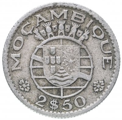 купить Мозамбик 2,5 эскудо (escudos) 1954