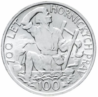 купить Чехословакия 100 крон (korun) 1949 700 лет Праву добычи серебра в Йиглаве