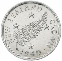 Купить Новая Зеландия 1 крона (crown) 1949 Королевский визит