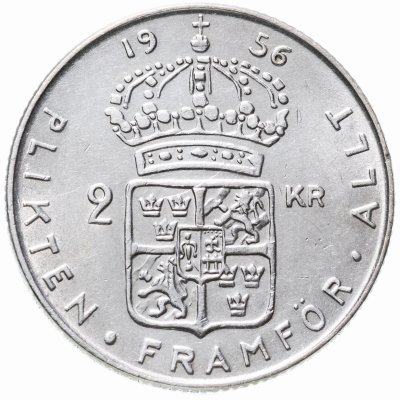 купить Швеция 2 кроны 1956