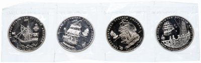 купить Набор жетонов Межнумизматика "250 лет открытия Русской Америки" в запайке