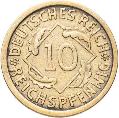 купить Германия 10 рейхспфеннигов (reichspfennig) 1930 A знак монетного двора "A" — Берлин