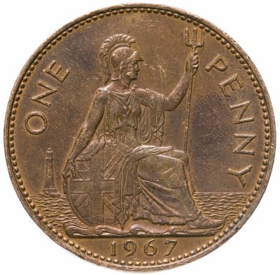 купить Великобритания 1 пенни 1967 г.