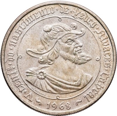 купить Португалия 50 эскудо (escudos) 1968 500 лет со дня рождения Педру Алвариша Кабрала