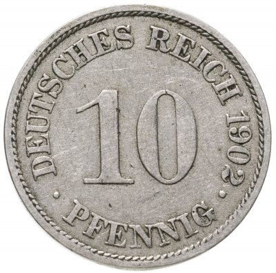 купить Германская Империя, Пруссия 10 пфеннигов 1902 "А"
