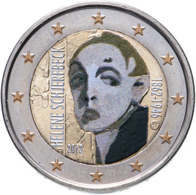 купить Финляндия 2 евро 2012 "150 лет со дня рождения Хелены Шерфбек" цветная