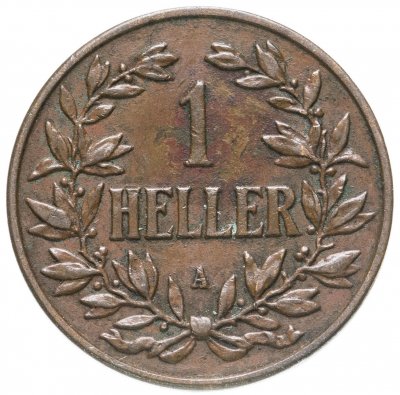 купить Германская Восточная Африка 1 геллер (heller) 1905 Знак монетного двора "A" — Берлин