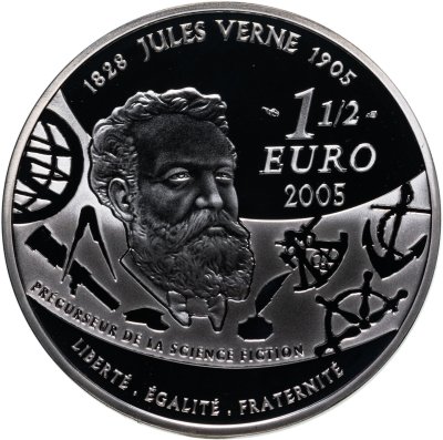 купить Франция 1,5 евро (euro) 2005 "Жюль Верн. Вокруг света за 80 дней"
