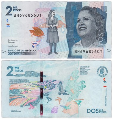 купить Колумбия 2000 песо 2020 (Pick 458*) Новинка