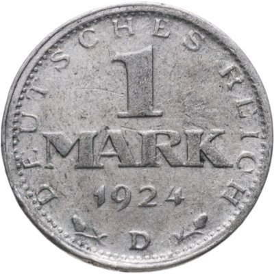 купить Германия 1 марка 1924 (D)
