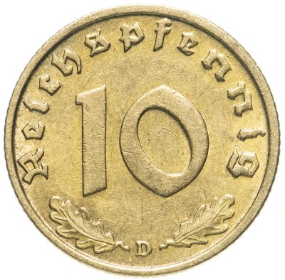 купить Германия, Третий рейх 10 рейхспфеннигов 1938