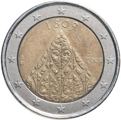 купить Финляндия 2 евро 2009 "200 лет автономии Финляндии и учреждения центральных правительственных учреждений"