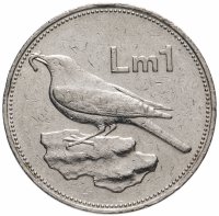 Купить Мальта 1 лира 1986