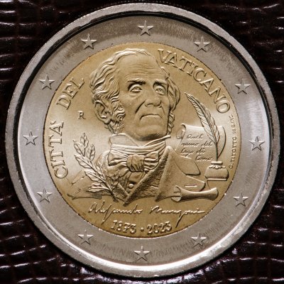 купить Ватикан 2 евро (euro) 2023 "150 лет со дня смерти Алессандро Мандзони" в буклете
