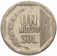 Купить Перу 1 новый соль (nuevo sol) 1999-2000, случайная дата