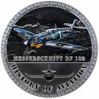 купить Бурунди 5000 франков 2014 "История авиации - Мессершмитт BF 109", в футляре с сертификатом