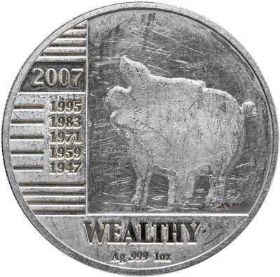 купить Остров Ниуэ 1 доллар 2007 "Год свиньи: Богатство"