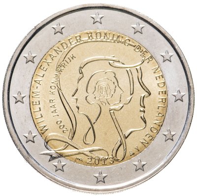 купить Нидерланды 2 евро 2013 "200-летие Королевства Нидерландов"