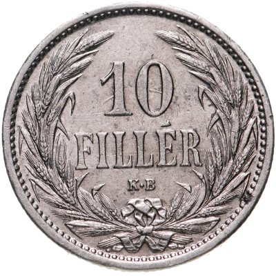 купить Венгрия 10 филлеров (filler) 1908