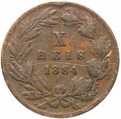 купить Португалия 10 рейс (reis) 1884