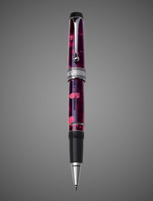 купить Ручка-роллер Aurora Optima Auroloide Variegated Burgundy CT, в подарочной коробке, Лаки и смолы: смола, хром, 2026 г.