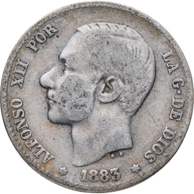 купить Испания 1 песета 1883