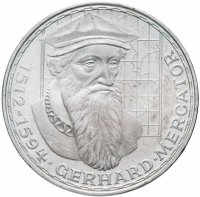 купить Германия 5 марок 1969 "375 лет со дня смерти Герхарда Меркатора"