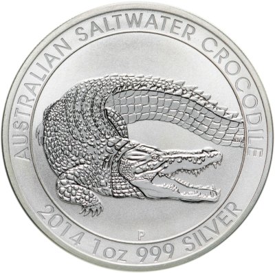 купить Австралия 1 доллар (dollar) 2014 P UNC "Australian Saltwater Crocodile (гребенчатый крокодил)"