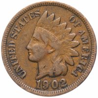 Купить США 1 цент (cent) 1902 Indian Head Cent